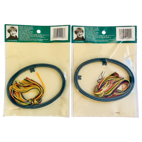 Counted Cross Stitch Kits Lot of 2 Pears Peaches Fruit Frame Hoop New Sealed NOS - Picture 2 of 5